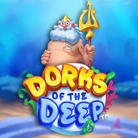 Dorks of the Deep slot logo by Hacksaw Gaming at Frumzi Casino