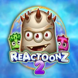 Reactoonz 2 online game logo by Play'n GO on frumzikasino.de