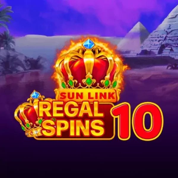 Regal Spins 10 slot logo by PatePlay at Frumzi Casino